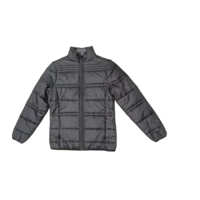 Chaqueta acolchada negra personalizada de alta calidad/chaqueta hinchada/chaqueta acolchada acolchada